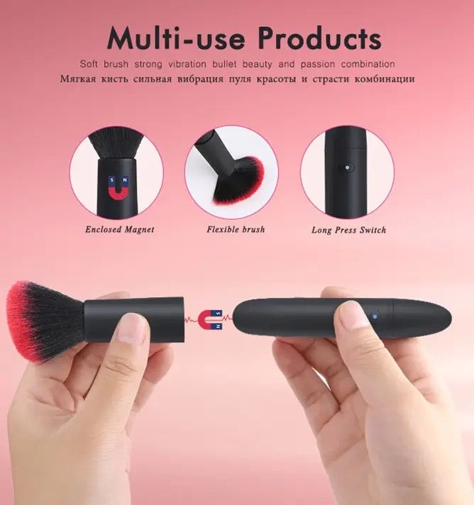 Make up brush vibrator
