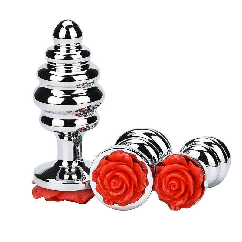 Metal anal plug fleur