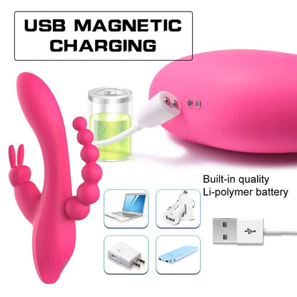 Rabbit triple vibromasseur