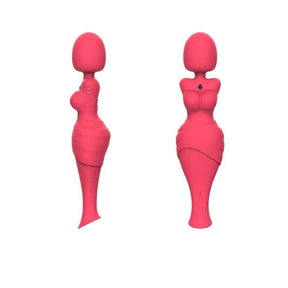 Mermaid sucking wand vibrator