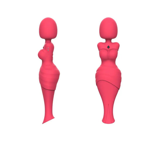 Mermaid sucking wand vibrator