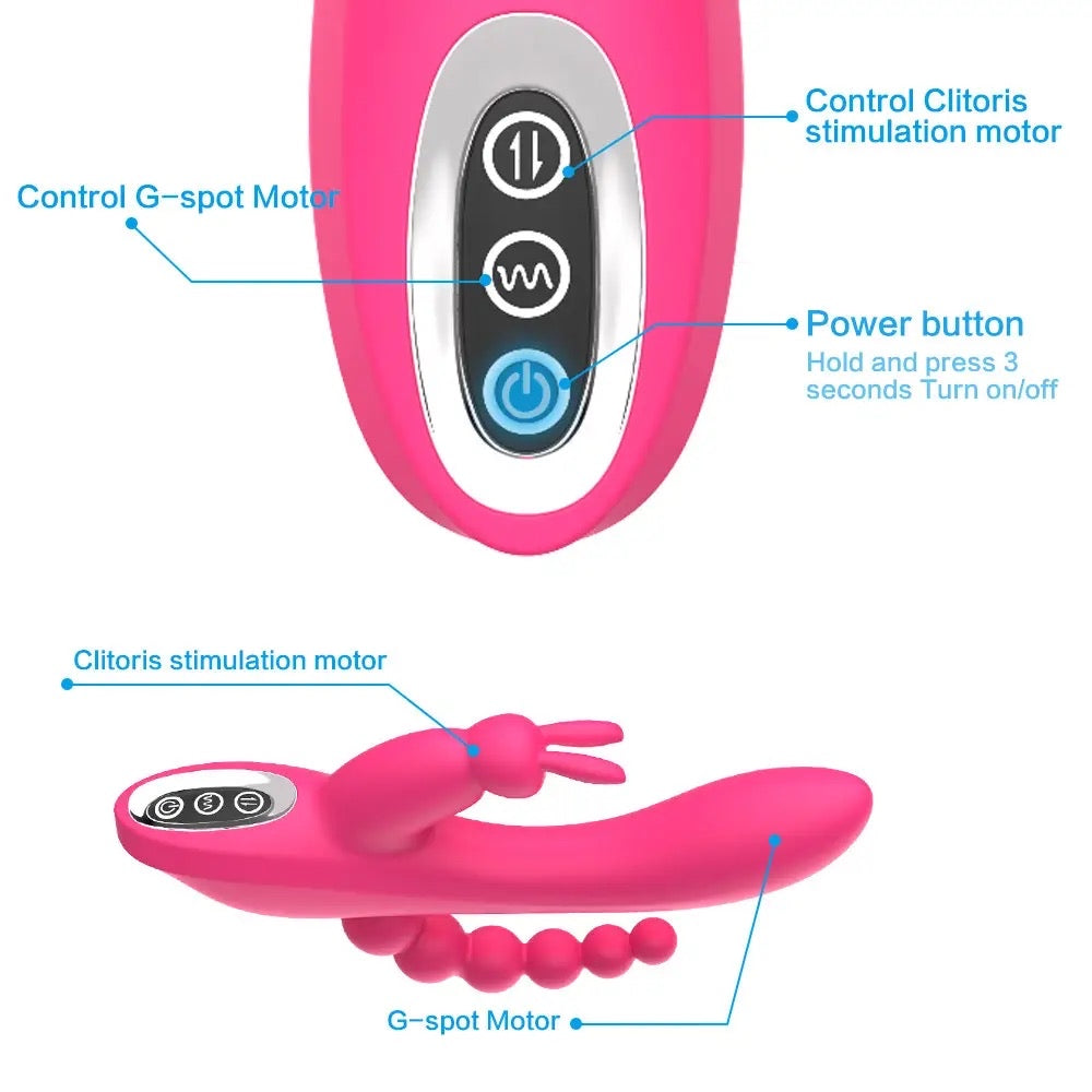 Rabbit triple vibromasseur