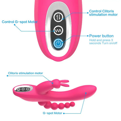 Rabbit triple vibromasseur