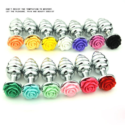 Metal anal plug fleur